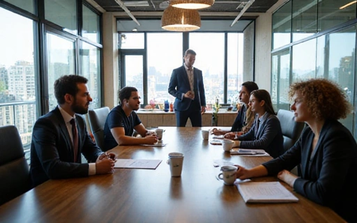 Business meeting in modern office