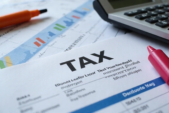 Tax documents and calculator